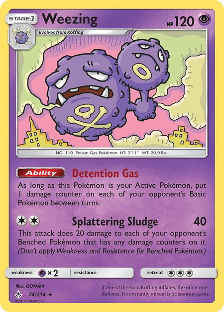 Weezing - SM - Unbroken Bonds Pokémon trading card
