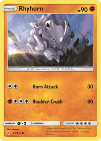 Rhyhorn (93) - SM - Unbroken Bonds (SM10) #93/214 - Common Pokémon Trading Card