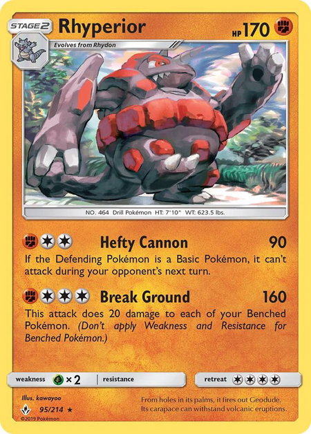 Rhyperior - SM - Unbroken Bonds Pokémon trading card