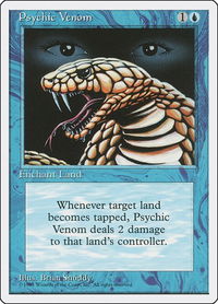 Psychic Venom - Fourth Edition (4ED) #96 - Common Magic: The Gathering Trading Card