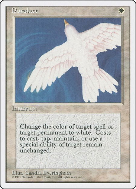 Purelace trading card from Fourth Edition Purelace - Fourth Edition Magic: The Gathering trading card