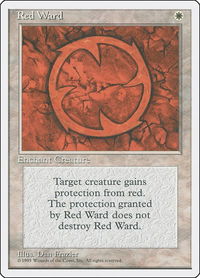 Red Ward - Fourth Edition (4ED) #44 - Uncommon Magic: The Gathering Trading Card