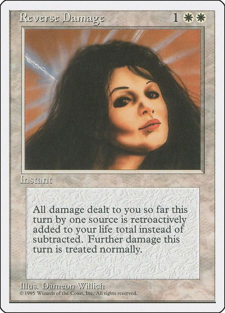 Reverse Damage trading card from Fourth Edition Reverse Damage - Fourth Edition Magic: The Gathering trading card