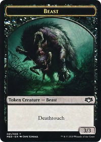 Beast Token - Mythic Edition: War of the Spark (MED3) #1 - Token Magic: The Gathering Trading Card