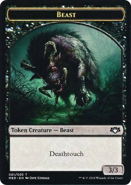 Beast Token - Mythic Edition: War of the Spark Magic: The Gathering trading card