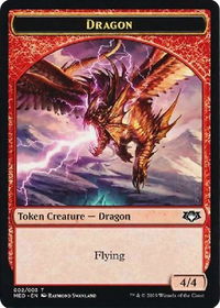 Dragon Token - Mythic Edition: War of the Spark (MED3) #2 - Token Magic: The Gathering Trading Card