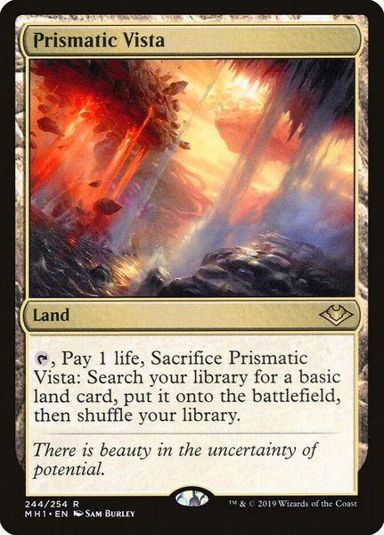 Prismatic Vista trading card from Modern Horizons Prismatic Vista - Modern Horizons Magic: The Gathering trading card