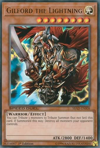 Gilford the Lightning - Speed Duel: Attack from the Deep YuGiOh trading card
