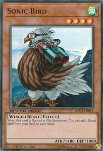 Sonic Bird - Speed Duel: Attack from the Deep (SBAD) #SBAD-EN011 - Ultra Rare YuGiOh Trading Card