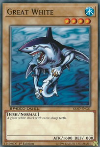 Great White - Speed Duel: Attack from the Deep (SBAD) #SBAD-EN021 - Common / Short Print YuGiOh Trading Card