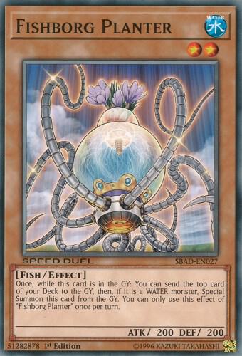 Fishborg Planter - Speed Duel: Attack from the Deep YuGiOh trading card