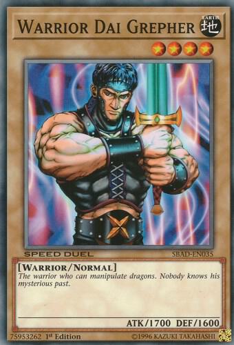 Warrior Dai Grepher - Speed Duel: Attack from the Deep YuGiOh trading card