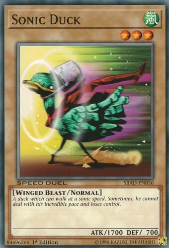 Sonic Duck - Speed Duel: Attack from the Deep YuGiOh trading card