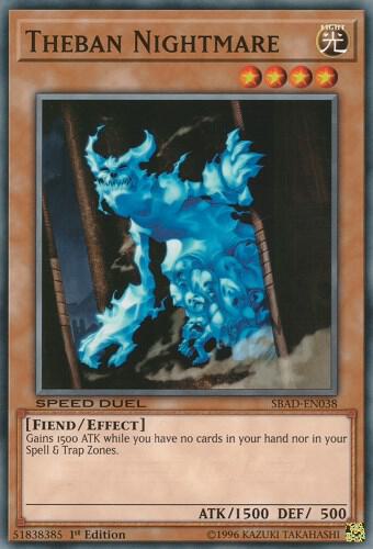 Theban Nightmare - Speed Duel: Attack from the Deep YuGiOh trading card