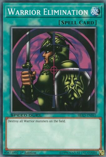 Warrior Elimination - Speed Duel: Attack from the Deep YuGiOh trading card