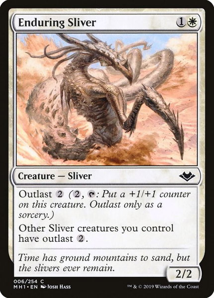 Enduring Sliver trading card from Modern Horizons Enduring Sliver - Modern Horizons Magic: The Gathering trading card