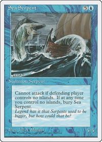 Sea Serpent - Fourth Edition (4ED) #98 - Common Magic: The Gathering Trading Card