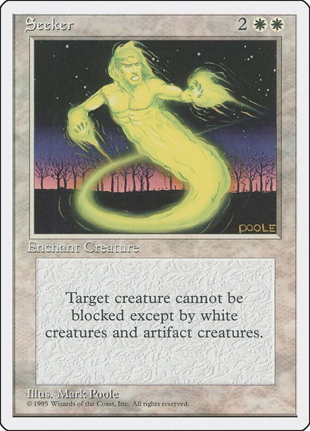Seeker trading card from Fourth Edition Seeker - Fourth Edition Magic: The Gathering trading card
