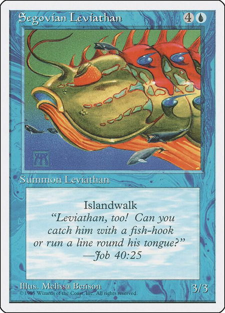 Segovian Leviathan trading card from Fourth Edition Segovian Leviathan - Fourth Edition Magic: The Gathering trading card