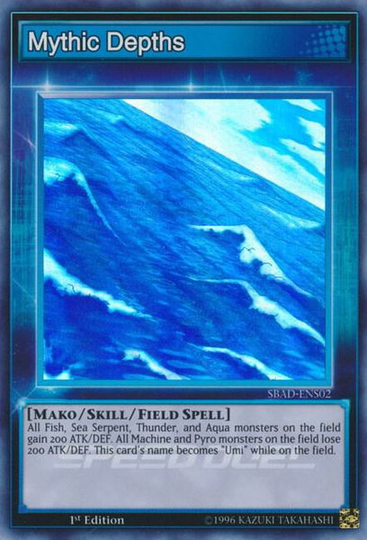 Mythic Depths trading card from Speed Duel: Attack from the Deep Mythic Depths - Speed Duel: Attack from the Deep YuGiOh trading card