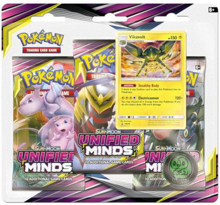 Unified Minds 3 Pack Blister [Vikavolt] - SM - Unified Minds Pokémon trading card