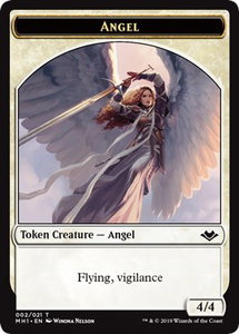 Angel // Zombie Double-Sided Token - Modern Horizons (MH1) #2 // 7 - Token Magic: The Gathering Trading Card