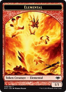 Elemental (008) // Myr Double-Sided Token - Modern Horizons (MH1) #8 // 19 - Token Magic: The Gathering Trading Card