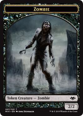 Zombie // Emblem - Wrenn and Six Double-Sided Token trading card from Modern Horizons Zombie // Emblem - Wrenn and Six Double-Sided Token - Modern Horizons Magic: The Gathering trading card
