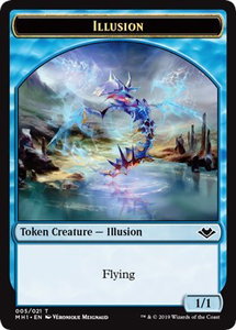 Illusion // Myr Double-Sided Token - Modern Horizons (MH1) #5 // 19 - Token Magic: The Gathering Trading Card