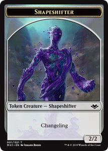 Shapeshifter (001) // Rhino (013) Double-sided Token - Modern Horizons (MH1) #1 // 13 - Token Magic: The Gathering Trading Card
