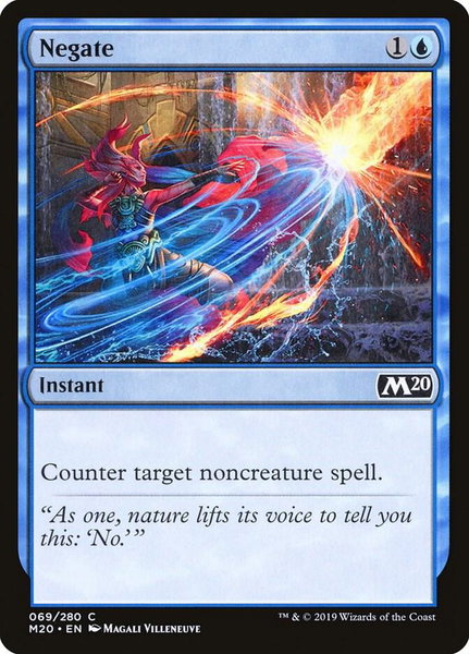 Negate trading card from Core Set 2020 Negate - Core Set 2020 Magic: The Gathering trading card