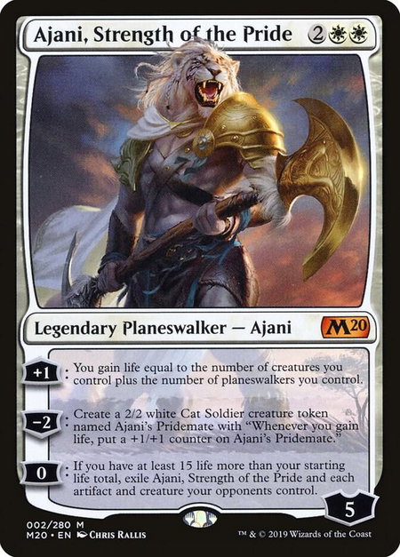 Ajani, Strength of the Pride - Core Set 2020 Magic: The Gathering trading card