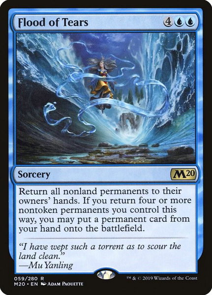 Flood of Tears trading card from Core Set 2020 Flood of Tears - Core Set 2020 Magic: The Gathering trading card
