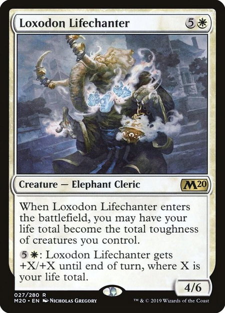 Loxodon Lifechanter - Core Set 2020 Magic: The Gathering trading card