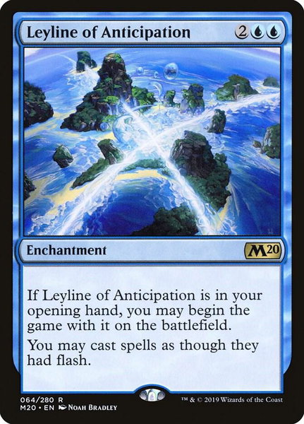 Leyline of Anticipation trading card from Core Set 2020 Leyline of Anticipation - Core Set 2020 Magic: The Gathering trading card