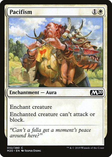 Pacifism - Core Set 2020 Magic: The Gathering trading card