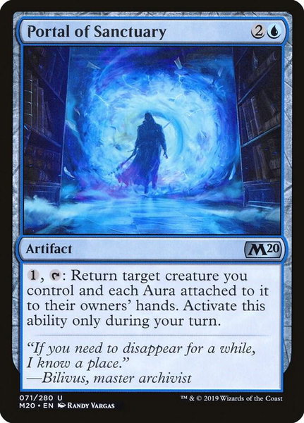Portal of Sanctuary trading card from Core Set 2020 Portal of Sanctuary - Core Set 2020 Magic: The Gathering trading card