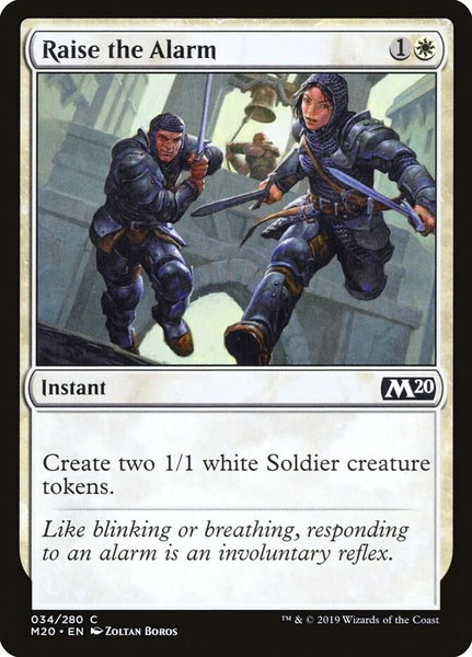 Raise the Alarm - Core Set 2020 Magic: The Gathering trading card