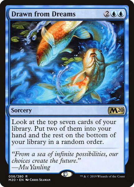 Drawn from Dreams trading card from Core Set 2020 Drawn from Dreams - Core Set 2020 Magic: The Gathering trading card