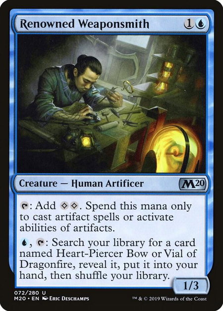Renowned Weaponsmith - Core Set 2020 Magic: The Gathering trading card