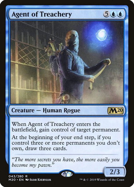 Agent of Treachery trading card from Core Set 2020 Agent of Treachery - Core Set 2020 Magic: The Gathering trading card