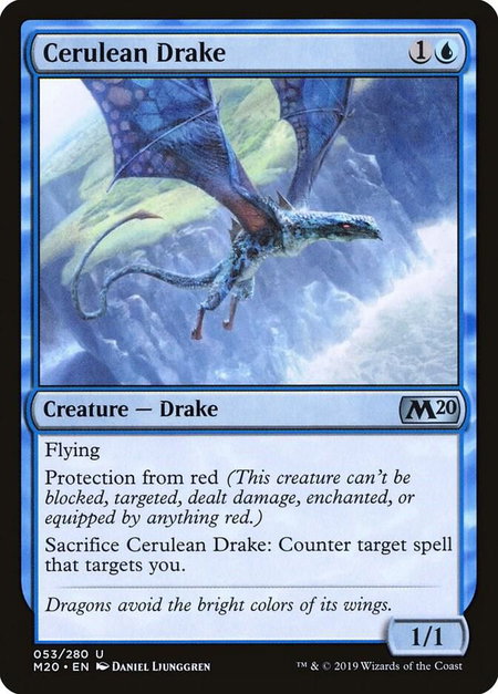Cerulean Drake - Core Set 2020 Magic: The Gathering trading card
