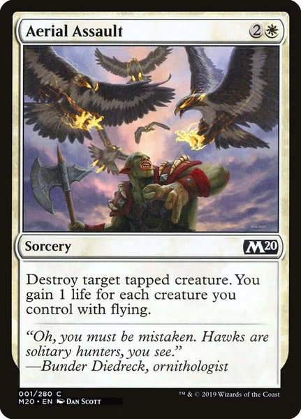 Aerial Assault trading card from Core Set 2020 Aerial Assault - Core Set 2020 Magic: The Gathering trading card