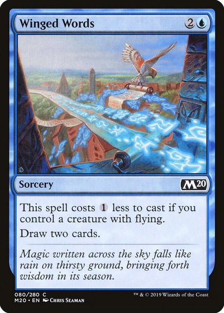 Winged Words - Core Set 2020 Magic: The Gathering trading card
