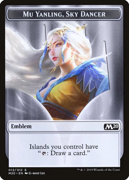 Emblem - Mu Yanling, Sky Dancer - Core Set 2020 Magic: The Gathering trading card