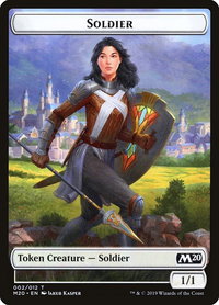 Soldier Token - Core Set 2020 (M20) #2 - Token Magic: The Gathering Trading Card