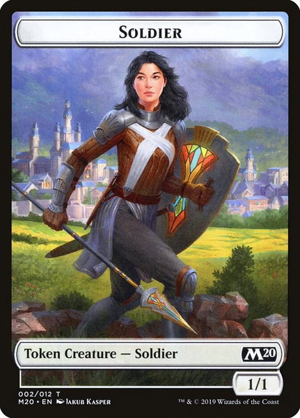 Soldier Token trading card from Core Set 2020 Soldier Token - Core Set 2020 Magic: The Gathering trading card