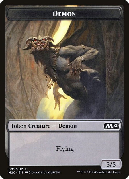Demon Token - Core Set 2020 Magic: The Gathering trading card