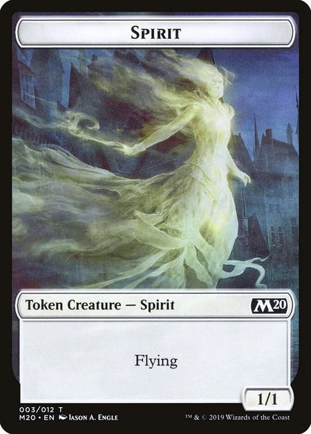 Spirit Token - Core Set 2020 Magic: The Gathering trading card