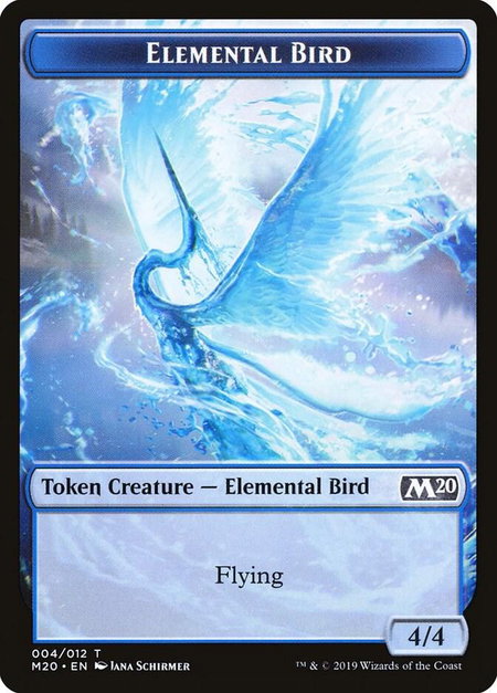 Elemental Bird Token - Core Set 2020 Magic: The Gathering trading card